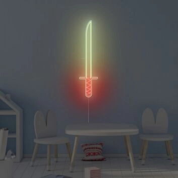 Abstraktes Schwert Symbol LED Neonschild für moderne Wanddekoration