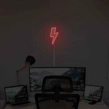 Abstraktes Blitz Symbol LED Neonschild für moderne Wanddekoration