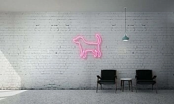 Hund Silhouette LED-Neonschild Wohnzimmer Haustierladen