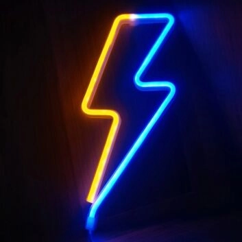 Blitzsymbol LED-Neonschild für Wohnzimmer Bar