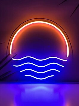Sonnenuntergang über dem Meer LED-Neonschild Wohnzimmer Bar
