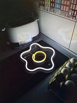 Spiegelei LED-Neonschild für Küche oder Café