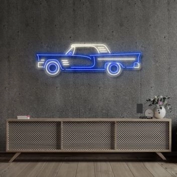 Klassisches Auto LED Neonschild im Retro Design für Wohnzimmer Garage und stilvolle Wanddekoration