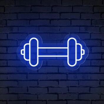 Hantel LED Neonschild für Fitnessstudio Home Gym und moderne Wanddekoration