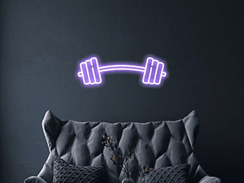 Hantel LED Neonschild für Home Gym Fitnessraum und moderne Wanddekoration
