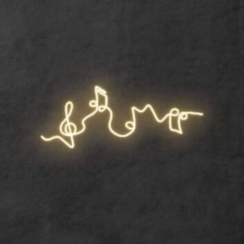 Musiknoten mit Notenschlüssel LED-Neonschild Schlafzimmer Wohnzimmer