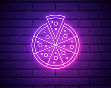 Pizza LED Neonschild für Restaurant Küche oder Bar