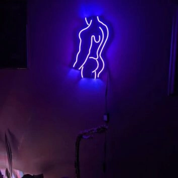 Abstrakte Frauen Silhouette LED Neonschild als moderne Wanddekoration für Schlafzimmer Wohnzimmer oder Studio