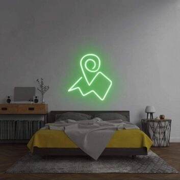 Standortmarkierung mit Bergsymbol LED-Neonschild Schlafzimmer Wohnzimmer