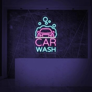 CAR WASH LED-Neonschild für Autowaschanlage