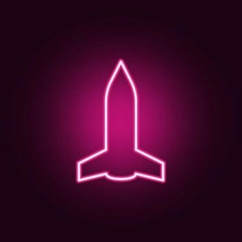 Rakete LED-Neonschild für Kinderzimmer und Gaming