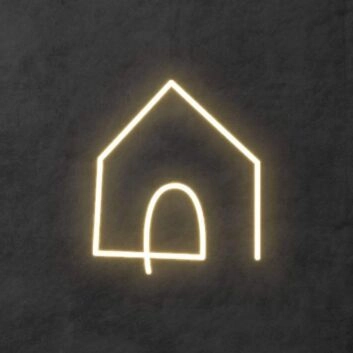 Hauskontur mit Tür LED-Neonschild für Schlafzimmer Wohnzimmer