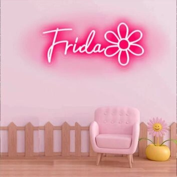 Blume LED Neonschild für Kinderzimmer und Wohnzimmer