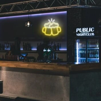 Bierkrüge mit Schaum LED-Neonschild für Bar Club