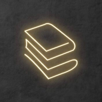 gestapelte Bücher LED-Neonschild Schlafzimmer Arbeitszimmer