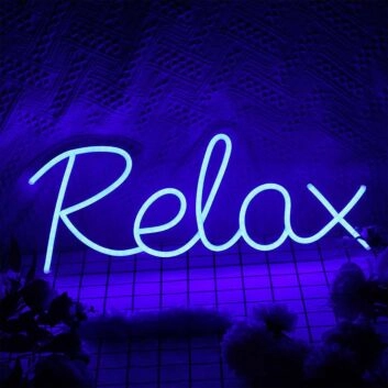 Relax LED Neonschild für Wohnzimmer und Schlafzimmer