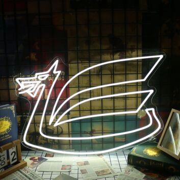 White Angel Wing LED Neon Sign Minimal Wings Wall Decor for Bedroom Studio Bar