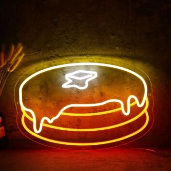 Pfannkuchen mit Butter LED-Neonschild für Café Küche