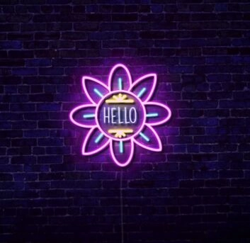 HELLO LED-Neonschild Wohnzimmer Eingangsbereich