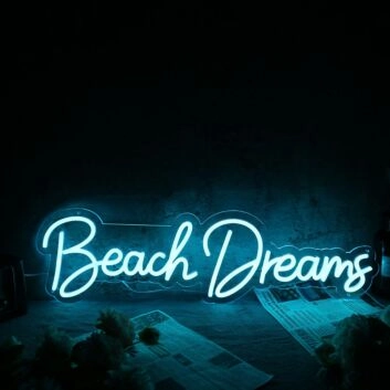 Beach Dreams LED-Neonschild für Wohnzimmer oder Schlafzimmer