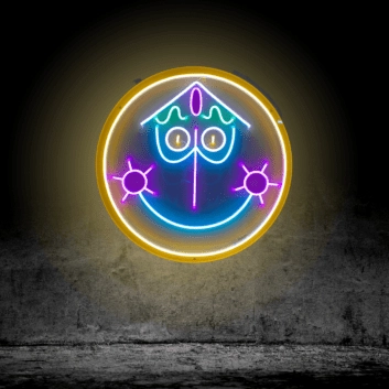 Smiley Gesicht mit Brille LED-Neonschild Bar Wohnzimmer