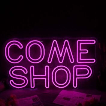 COME SHOP LED-Neonschild für Laden oder Einkaufszentrum