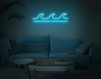 Meereswellen LED-Neonschild für Wohnzimmer Schlafzimmer