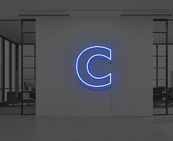 Buchstabe C LED Neonschild für Büro und Geschäft