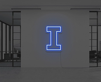 Buchstabe I LED Neonschild für Büro und Wohnzimmer