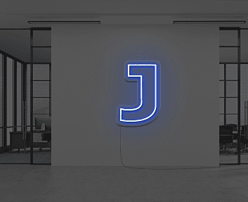 Buchstabe J LED Neonschild für Büro und Wohnzimmer