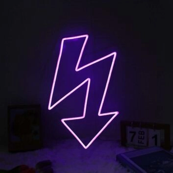 Blitzpfeil Symbol LED-Neonschild für Gaming Bar