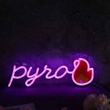 pyro LED-Neonschild für Gaming Bar