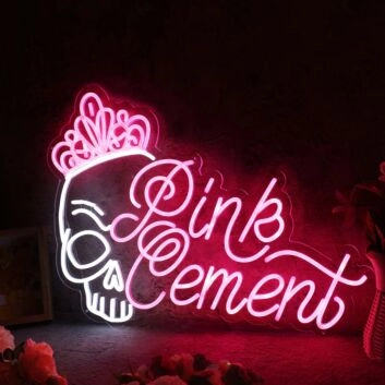 Pink Cement LED-Neonschild für Bar oder Club