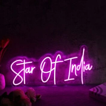 Star Of India LED-Neonschild für Restaurant und Bar