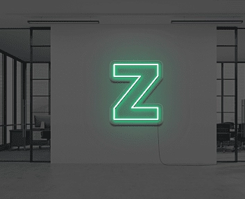 Buchstabe Z LED Neonschild für Büro und Wohnzimmer
