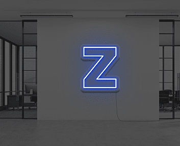 Buchstabe Z LED Neonschild für Büro und Wohnzimmer