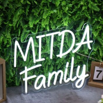 MITDA Family LED-Neonschild für Wohnzimmer und Familienfeier