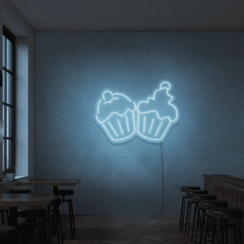 Cupcakes LED-Neonschild für Café und Bäckerei