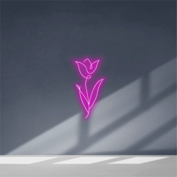 Tulpe LED-Neonschild für Wohnzimmer oder Schlafzimmer
