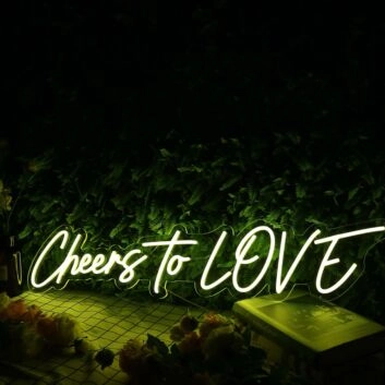 Cheers to LOVE LED-Neonschild für Hochzeit und Bar