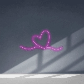 Herzlinie LED-Neonschild Wohnzimmer Schlafzimmer