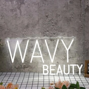WAVY BEAUTY LED-Neonschild für Schönheitssalon