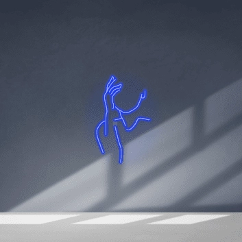 Abstrakte Handzeichnung LED-Neonschild Wohnzimmer Studio