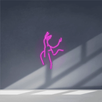 Abstrakte Handzeichnung LED-Neonschild Wohnzimmer Studio
