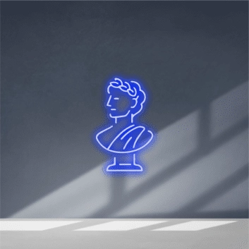 Römische Büste LED-Neonschild Wohnzimmer Studio