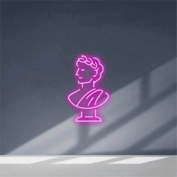 Römische Büste LED-Neonschild Wohnzimmer Studio