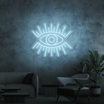 Auge mit Strahlen LED-Neonschild Wohnzimmer Lounge