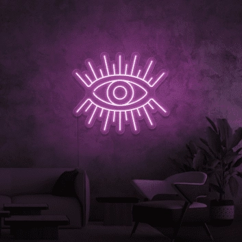 Auge mit Strahlen LED-Neonschild Wohnzimmer Lounge