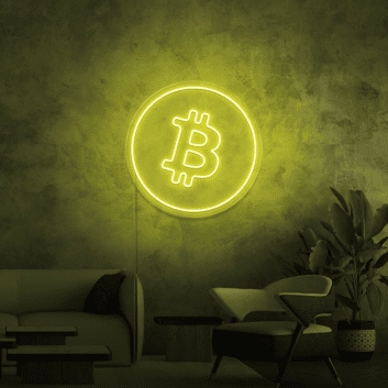 Bitcoin Symbol LED-Neonschild Wohnzimmer Büro