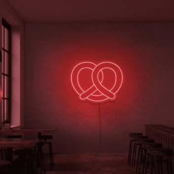 Brezel LED-Neonschild für Bar und Café